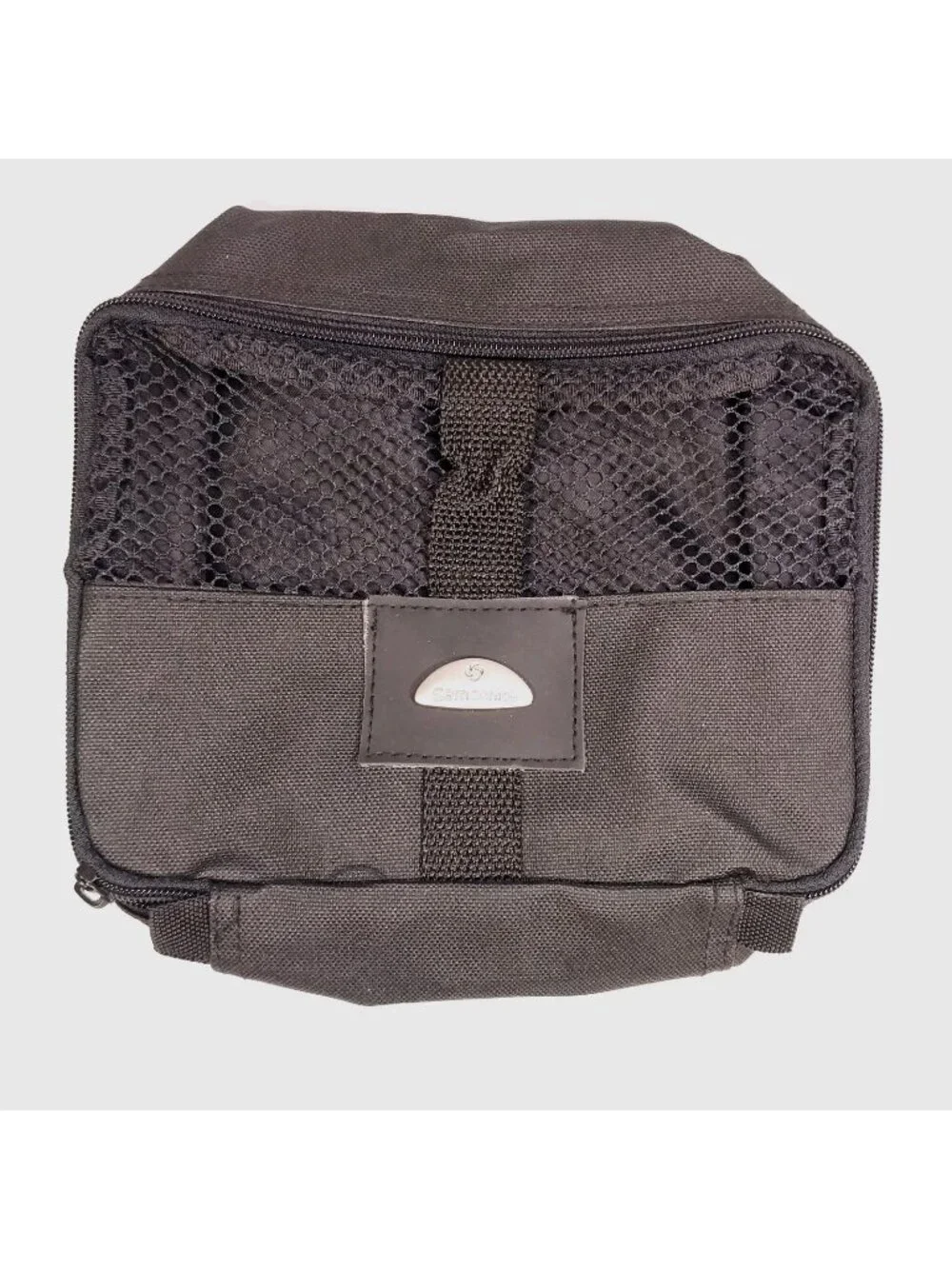 Black Samsonite Travel Toiletry Bag Cosmetic Make-up Pouch Mesh, Zippered